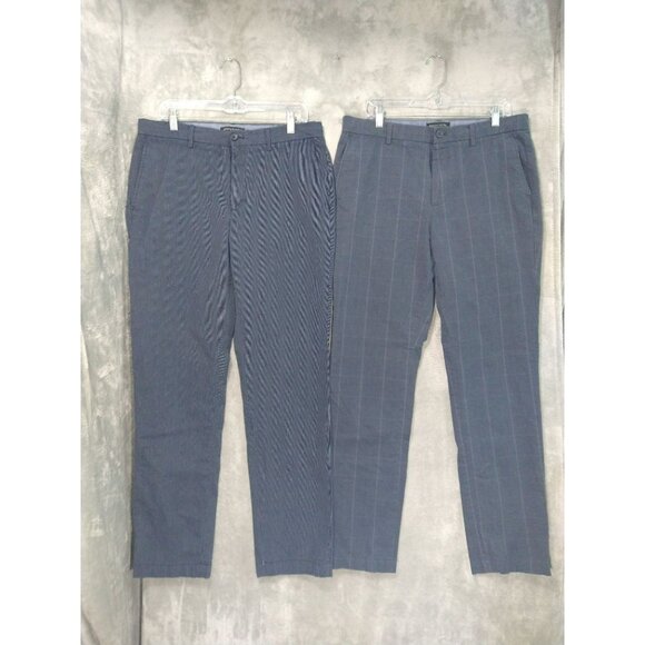 Banana Republic Pants Mens 34x34 Aiden Chino Flat Front Cotton Preppy Lot of 2